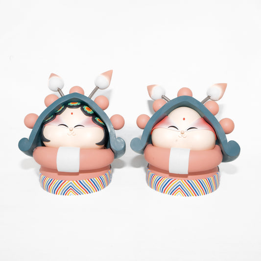 Lord Rabbit Dusty Blue-Pink - Pair