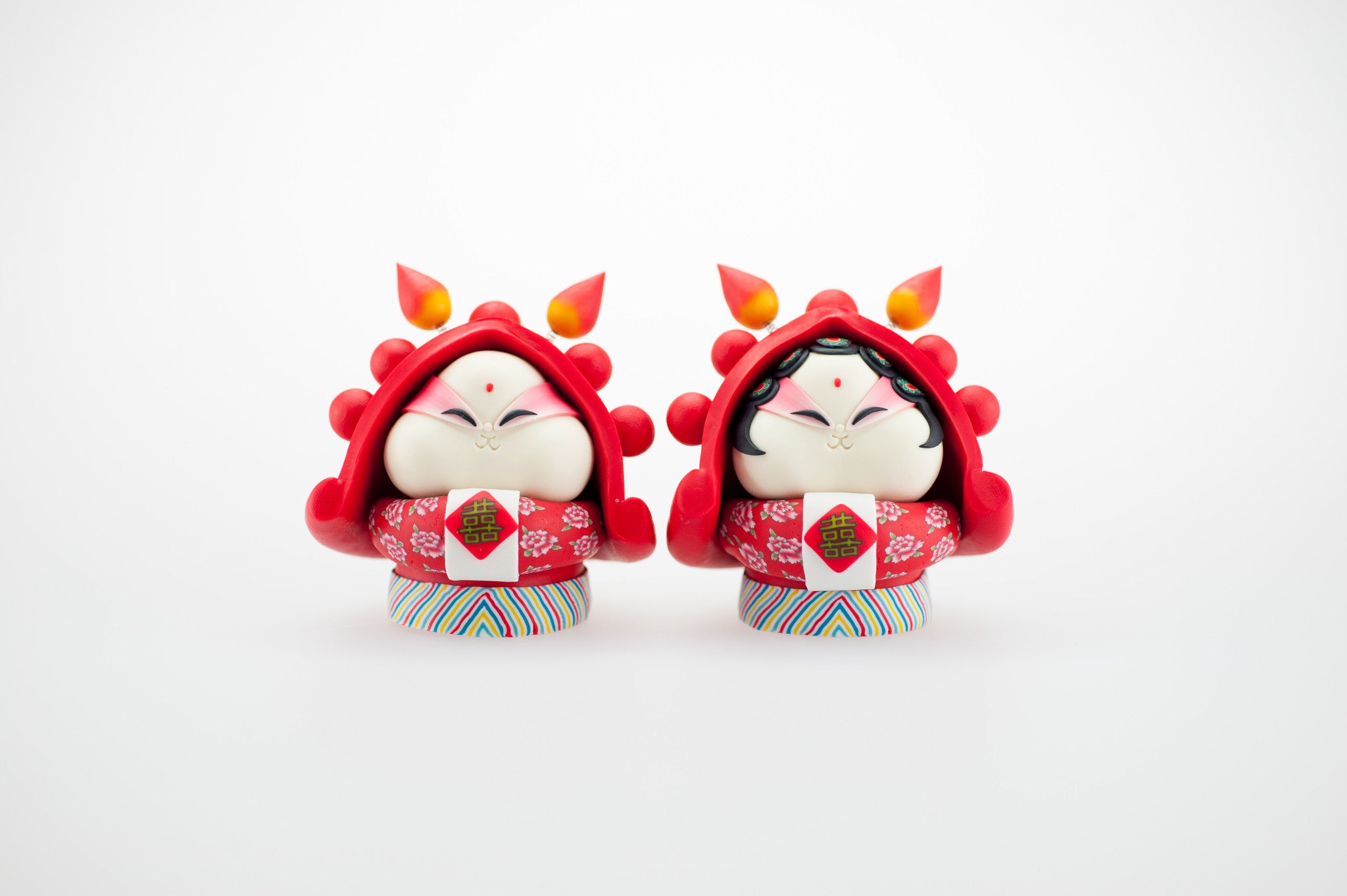 Rabbit God Double Fortune/Happiness (Pair)